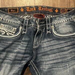 Rock Revival Men’s Faded Blue Slim Straight Jeans - Pari 27